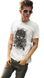 D&B Férfi Unisex Póló PC00005 Fekete Panter Fehér-Méret 2XL (PC00005BlackPanterWhite2XL)