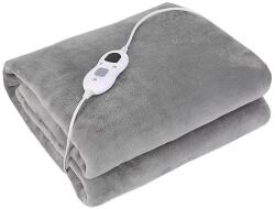Flippy Elektromos fűthető takaró, Flippy, 135 W, 180x130 cm, 6 fűtési fokozat, flanel, szürke (125529)