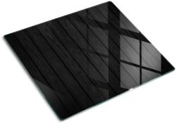 tulup Edzett üveg vágódeszka, Tulup, Fa deszka fekete, Fekete, 60x52 cm, 010010520040000050684 (010010520040000050684)