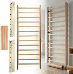  Bordásfal insportline dualmar 250x90 cm, erős és tartós kialakítás, lakkozott felület, tartozékok rögzítésének lehetősége, könnyű karbantartás (ISL-30416/szines)