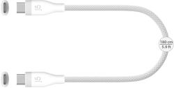 j5create USB-C 60W gyorstöltő kábel dupla fonott CQ15539 JUCX18L18W-N (JUCX18L18W-N)