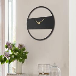 Wallity Decorative Metal Wall Clock Black Stripe Metal Wall Clock - APS103