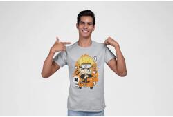 D&B Férfi Unisex Póló PC00021 Naruto Szürke-Méret XL (PC00021NarutoGrayXL)