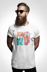 D&B Férfi/Unisex Póló ST00151 Jazz Fehér-Méret L (ST00151JazzWhiteL)
