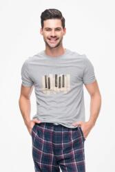 D&B Férfi/Unisex Póló ST00153 Piano Szürke-Méret L (ST00153PianoGrayL)