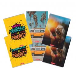 Herlitz Caiet A4 60 file, hartie 70g/mp FSC mix, patratele, Megamix, diverse modele, 5 buc/set, Herlitz PCKHZ400211746