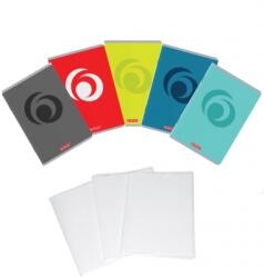 Herlitz Pachet 5 caiete A5 + coperti, 80 file, patratele, hartie 70 g/mp FSC Mix, culori asortate Rainbow, Herlitz PCKHZ400211737COP