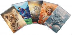 Herlitz Caiet A5 48 file, hartie 70g/mp FSC mix, dictando, Megamix 2, diverse modele, Herlitz HZ400211730