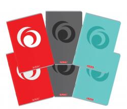 Herlitz Caiet A4, 48 file, hartie 70g/mp FSC mix, patratele, Rainbow, diverse culori, 5 buc/set, Herlitz PCKHZ400211741