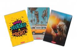 Herlitz Caiet A4 60 file, hartie 70g/mp FSC mix, patratele, Megamix, diverse modele, Herlitz HZ400211746