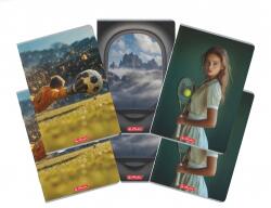 Herlitz Caiet A4 80 file, hartie 70g/mp FSC mix, patratele, Megamix, diverse modele, 5 buc/set, Herlitz PCKHZ400211755