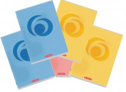 Herlitz Caiet A4, 48 file, hartie 70g/mp FSC mix, dictando, Rainbow, diverse culori, 5 buc/set, Herlitz PCKHZ400211740