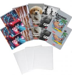 Herlitz Pachet 10 caiete A5 + coperti, 48 file, dictando, hartie 70 g/mp FSC Mix, modele asortate Megamix 3, Herlitz PCKHZ400211731COP