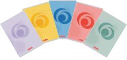 Herlitz Caiet A5 80 file, hartie 70g/mp FSC mix, dictando, Rainbow, diverse culori, 5 buc/set Herlitz PCKHZ400211736