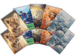 Herlitz Caiet A5 48 file, hartie 70g/mp FSC mix, dictando, Megamix 2, diverse modele, 10 buc/set Herlitz PCKHZ400211730