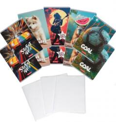 Herlitz Pachet 10 caiete A5 + coperti, 48 file, patratele, hartie 70 g/mp FSC Mix, modele asortate Megamix, Herlitz PCKHZ400211732COP
