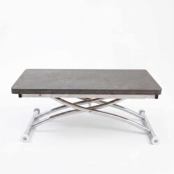 Hanah Home Dohányzóasztal Antracit Króm Mini Juppo Ext - Antracit, Króm