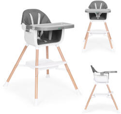 ECOTOYS Etetőszék, ECOTOYS HC508, szürke, 2 az 1-ben magasságállítás, levehető tálcával, fém lábak, 5 pontos biztonsági öv, teherbírás: 20 kg (TF3798)