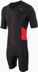 ZONE3 Combinezon de triathlon pentru bărbați ZONE3 Activate Short Sleeve Full Zip Trisuit black/red