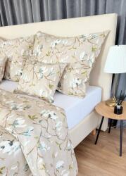 Czinger HOME Magnolia szatén ágyneműhuzat - időtlen virágos elegancia 5 részes: 2 db Kispárna+2 db Félpárna+Dupla Paplan
