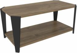 Hanah Home Dohányzóasztal Walnut Black Monaco - Dió, Fekete