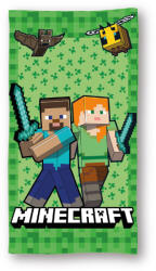 Faro Minecraft, prosop de baie, verde, 70x140 cm