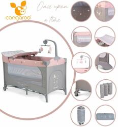 Cangaroo Once upon3 2 szintes utazóágy zenélő játékkal, pelenkázós pink (MBN-108446)