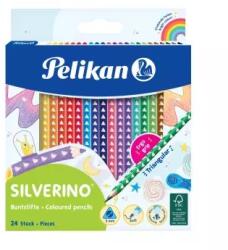 Herlitz Pelikan: Silverino háromszögletű színes ceruza - 24 db-os