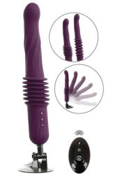 You2Toys Vibrator RC Warming Fucking Machine, Remote Control, Functii Impingere, Vibratii si Incalzire, Ventuza Detasabila, Silicon, Mov Vibrator