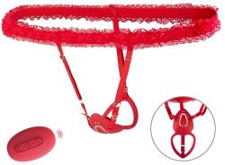 You2Toys Vibrator Lay-on, Remote Control, 10 Moduri Vibratii, Silicon, USB, Rosu Vibrator