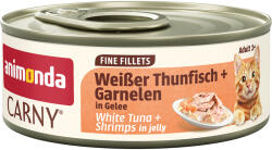 Animonda 12x60g animonda Carny Adult fehér tonhal & garnéla aszpikban nedves macskatáp