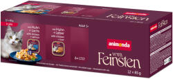 Animonda Vom Feinsten 24x85g animonda vom Feinsten Adult aszpikban nedves macskaeledel