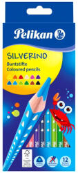Herlitz Pelikan: Silverino creioane colorate - 12 buc (00700634)