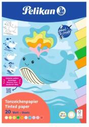 Herlitz Pelikan: Set carton bricolaj - 20 buc, 23 x 33 cm, culori pastel (00101592)