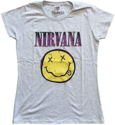 Nirvana Xerox Happy Face Pink Heather Grey L Női Ing (NIRVTS15LH03)