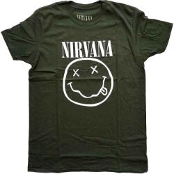 Nirvana White Happy Face Dark Green XL Ing (NIRVTS03MGR04)