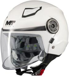 MT Helmets Casca MT Helmets Lite Kids Pure - Open face, alb lucios, ECE 22.06 (132900PA01Y)