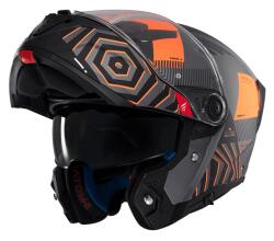 MT Helmets Casca MT Helmets Atom 2 SV Strange - Flip-up, gri portocaliu, Ochelari soare incluși, ECE 22.06 (1335C22243)
