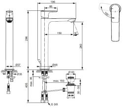 Ideal Standard - Connect Air - Mosdó csaptelep - A7026A2 (A7026A2)