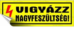  Információs matrica, 14x5 cm, Vigyázz nagyfeszültség! (200 - 660) - wondex
