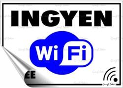  Információs matrica, 11, 6x16, 6 cm, - Ingyen Wifi - (650 - 32)