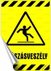  Információs matrica, 25x17, 5 cm, Csúszásveszély (221 - 270) - wondex