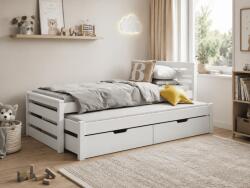 ArtBed Gyerekágy pótággyal CALWIN | fehér 80 x 180 cm