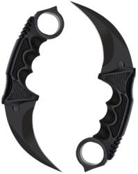 Depox Set doua cutite karambit, 19 cm, negru, teaca inclusa (1689)