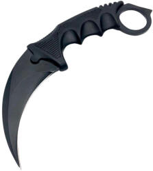 Depox Cutit karambit de vanatoare DEPOX®, Comando Specialist, teaca si snur de agatat, 18.5 cm, negru (1686)