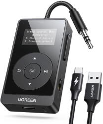 UGREEN Modulator FM Transmitator Audio, Bluetooth 5.3, Type-C, Jack 3.5mm, 300mAh, Led Display - BT503 (45492) - Black (45492)
