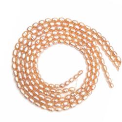  Perle de Cultura Roz Bob de Orez Margele Pentru Bijuterii - 4-5 x 3-4 mm - Lungime Sirag 34, 5 cm