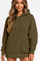 JHK Női oversize pamut melegítő felső kapucnival, khaki, L