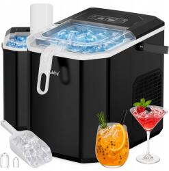  Jégkockakészítő Kis Háztartási Jégkockakészítő gép 12kg24h Csendes Lapát (Kostkarka do lodu 1,2l czarna Ruhhy)