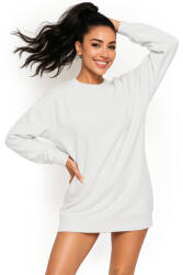 B&C Collection Női Pulóver Oversize Divatos Melegítő Ruha Pamut L Fehér